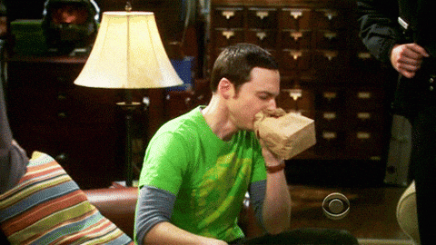 breathing into a bag